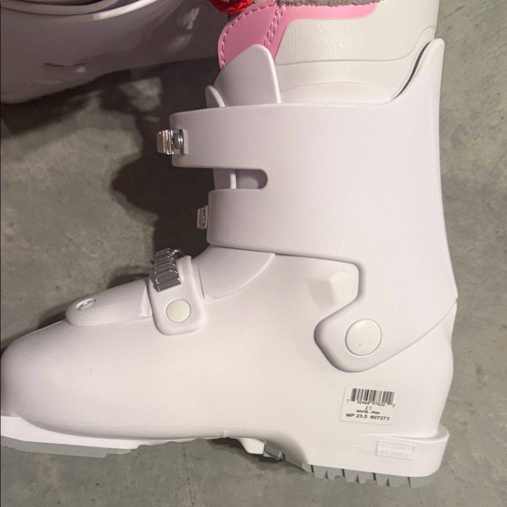 Head Kids White and Pink Ski Set.